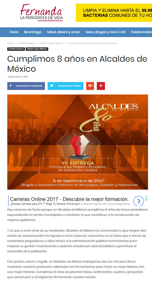 Cumplimos 8 años en Alcaldes de México
