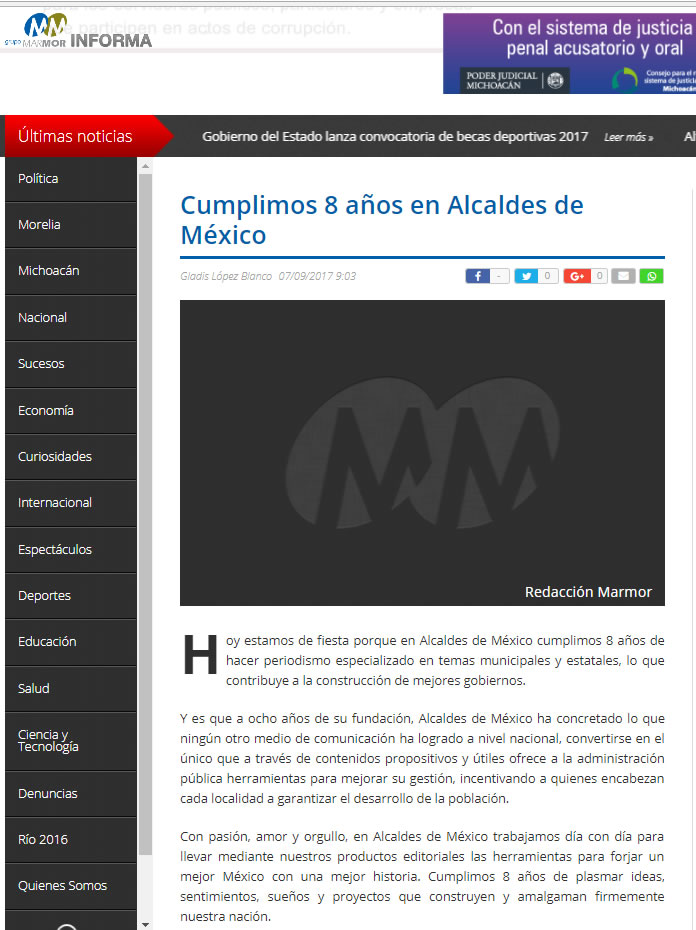 Cumplimos 8 años en Alcaldes de México