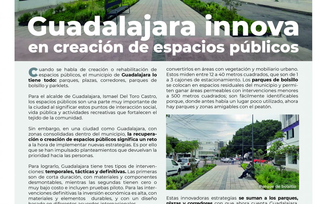 Guadalajara innova en espacios públicos