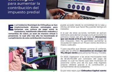Implementa Chihuahua Capital estrategias para aumentar la contribución del impuesto predial