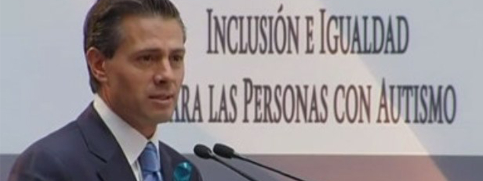 Promulga Peña Nieto Ley para proteger a personas con autismo