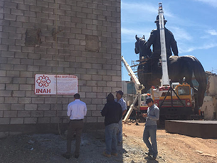 Derrumban edificio histórico en Parral para colocar estatua
