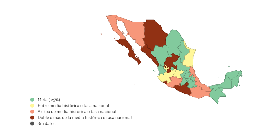 Colima, Guerrero y Sinaloa; los estados con más homicidios en 2016
