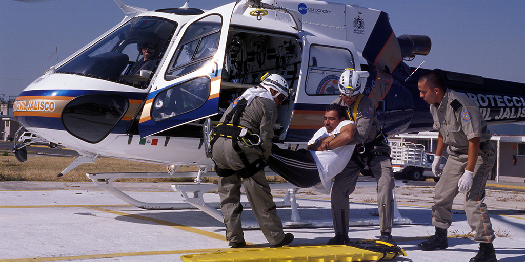 México con menos de un helicóptero de emergencias médicas por cada millón de habitantes