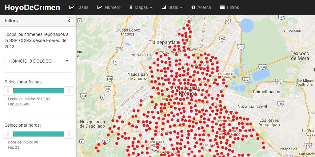 Crimen por tu Rumbo: el mapa interactivo de la incidencia delictiva en la CDMX