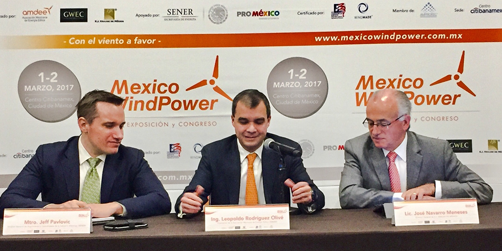 Inversiones en energía eólica en México superiores a los 12,000 mdd para 2018