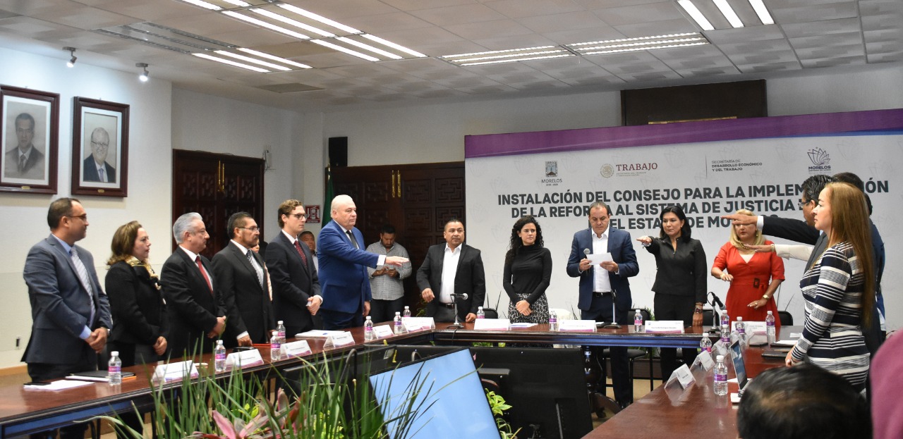 Instala STPS consejo para la implementación de la reforma al Sistema de Justicia Laboral en Morelos