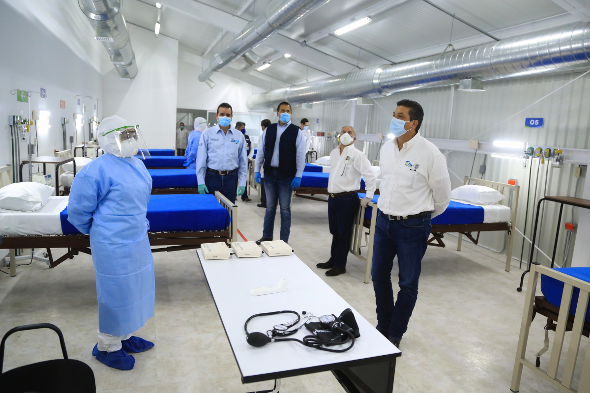 Gobernador de Tamaulipas entrega primer Hospital Temporal COVID-19 a Nuevo Laredo