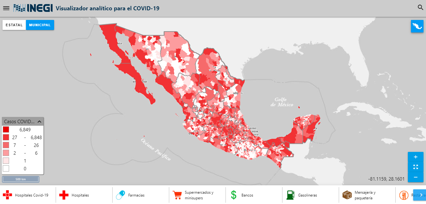 INEGI crea un visualizador de información analítico para enfrentar mejor el COVID-19