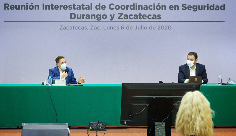 Gobernadores de Durango y Zacatecas acuerdan fortalecer seguridad en conjunto