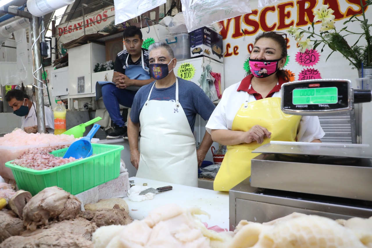 Refuerzan medidas sanitarias en mercados de Naucalpan