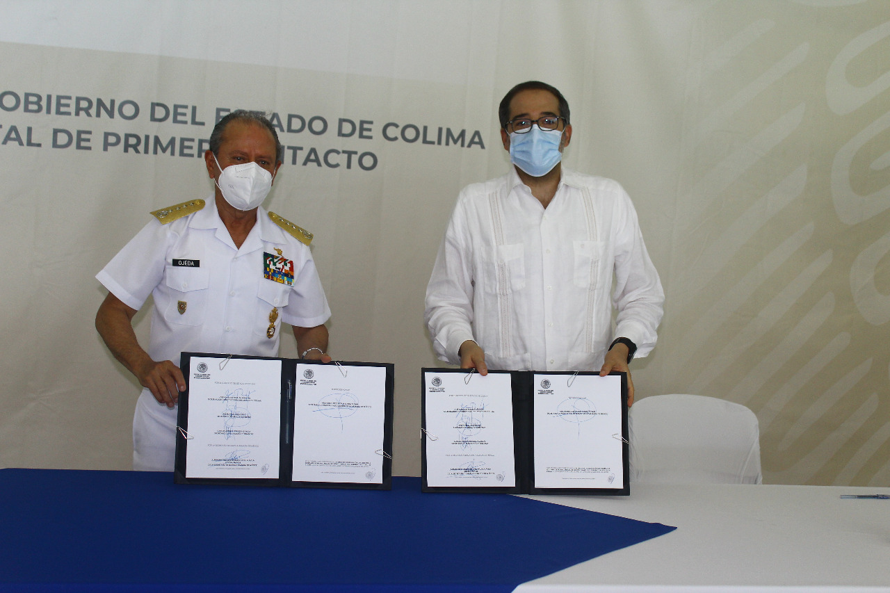 Firman acuerdo para la construcción de hospital naval en el Puerto de Manzanillo