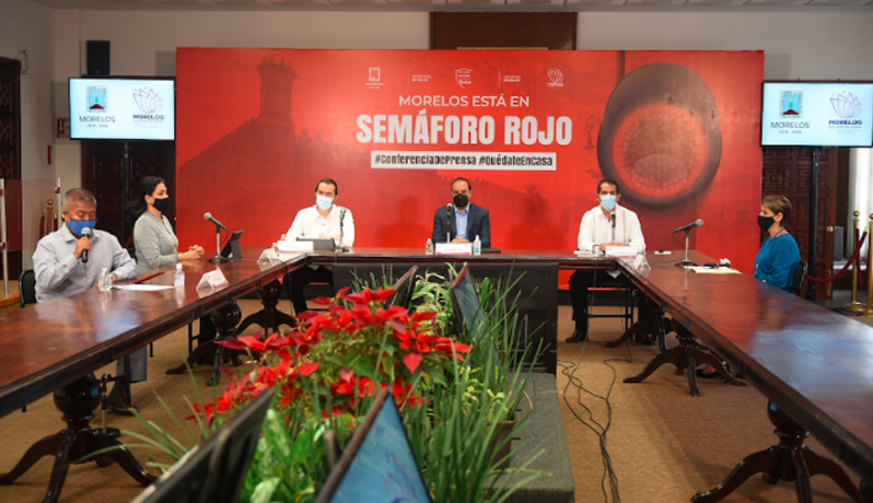 Morelos regresa a semáforo rojo ante alza de contagios