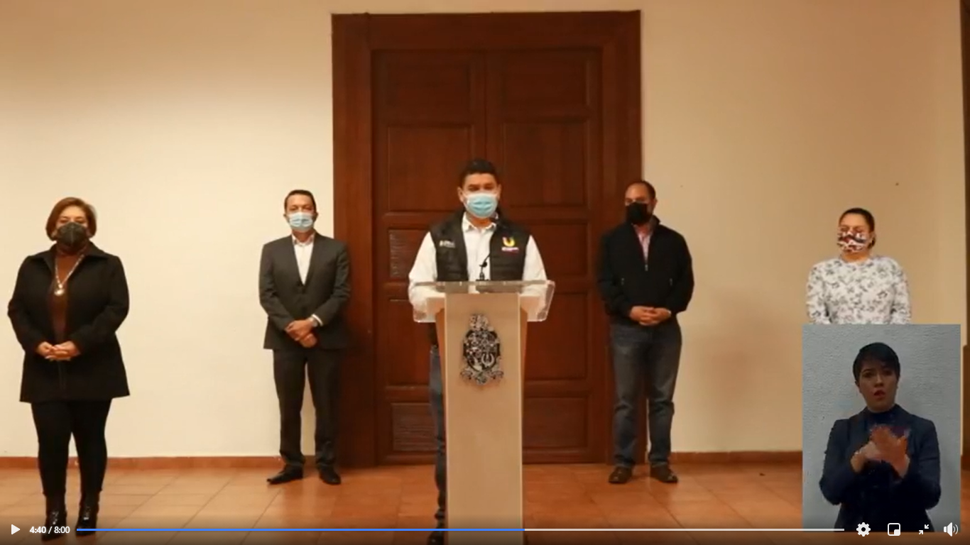 Alcalde de Uruapan anuncia nuevas medidas preventivas contra COVID-19