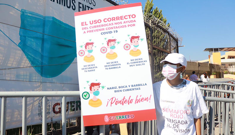 Guerrero lanza nueva estrategia para el uso de cubrebocas