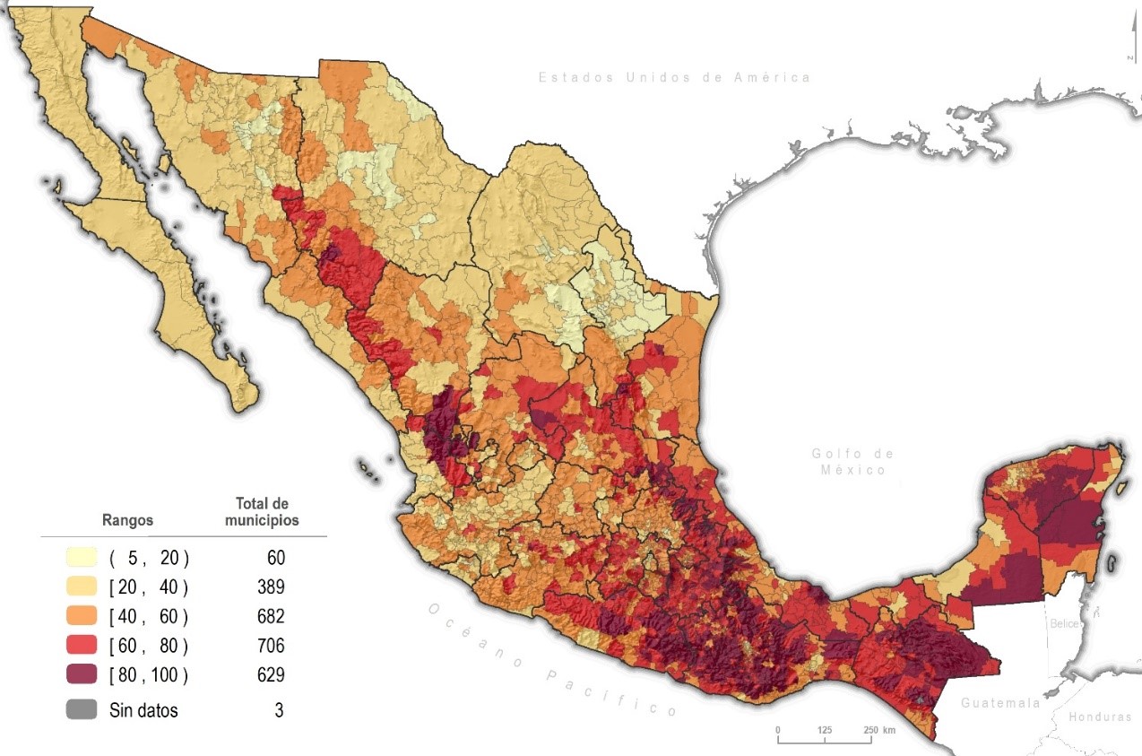 La mitad de la población mexicana en pobreza se concentra en 173 municipios