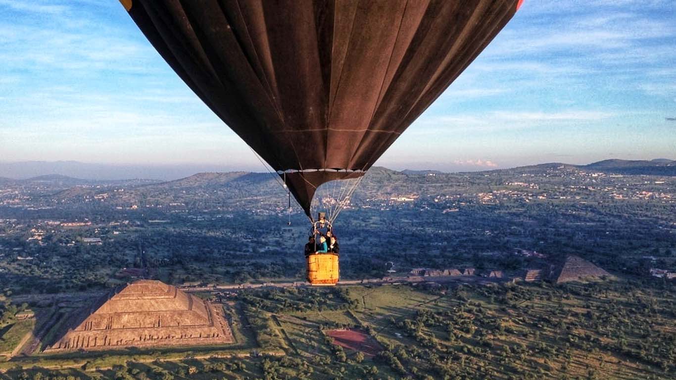 San Martín de las Pirámides busca convertirse en capital del vuelo en globo