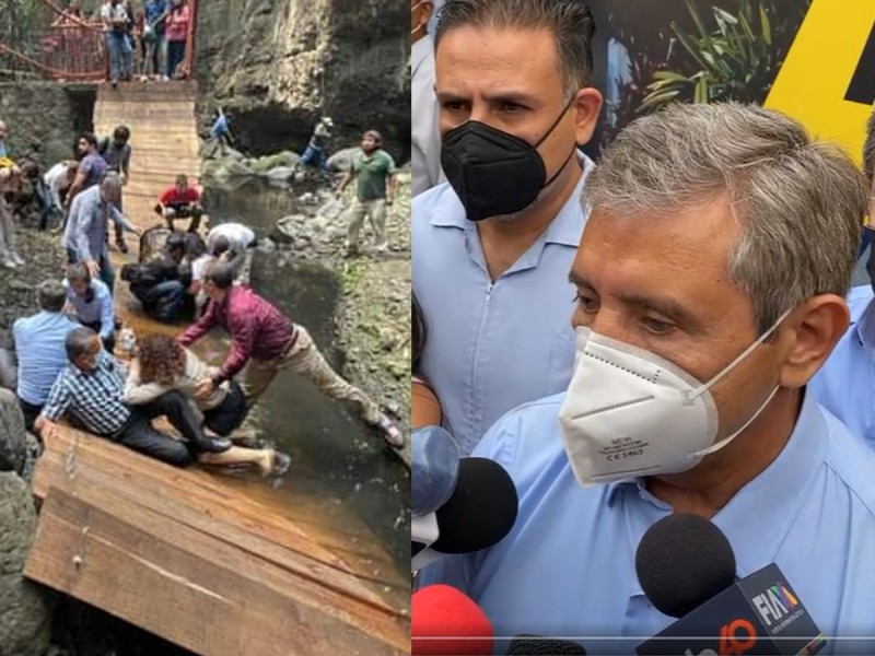 Cesan del cargo a 4 funcionarios de Cuernavaca por desplome de puente colgante