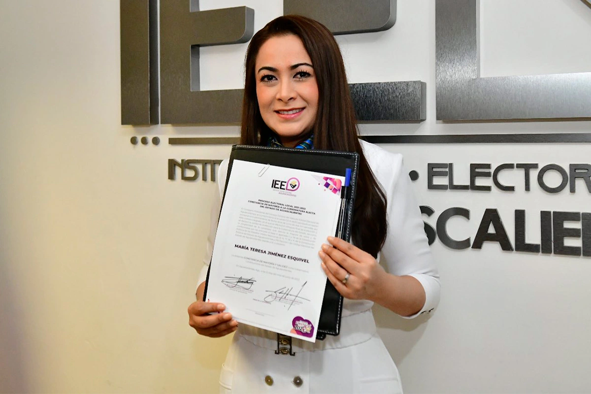 Resultados Elecciones 2022: Teresa Jiménez obtiene constancia de mayoría, es la primera gobernadora electa de Aguascalientes