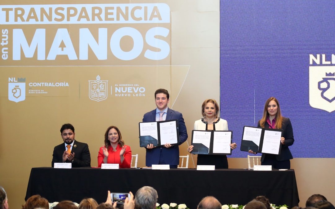 Gobierno de Nuevo León firma convenio en transparencia y rendición de cuentas