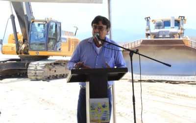 Encabeza alcalde Oscar Leggs Castro la colocación de la primera piedra de importante obra hidráulica en La Ribera