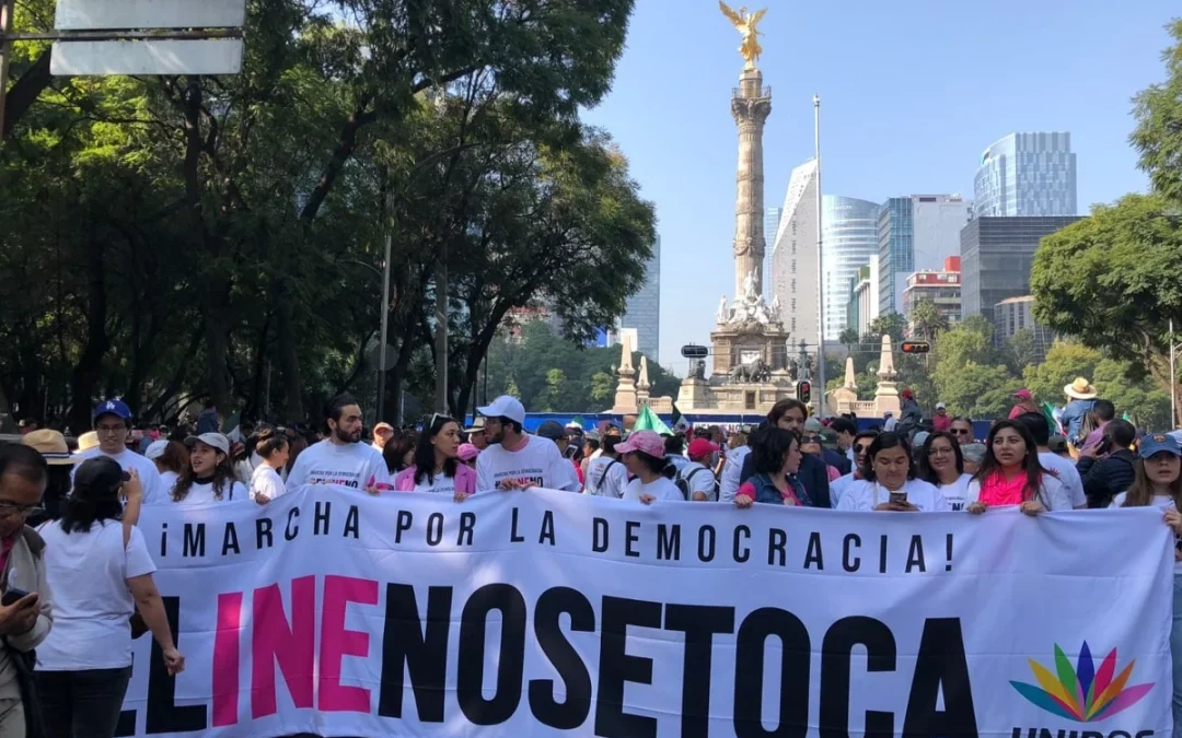 Así fue la marcha en defensa del INE