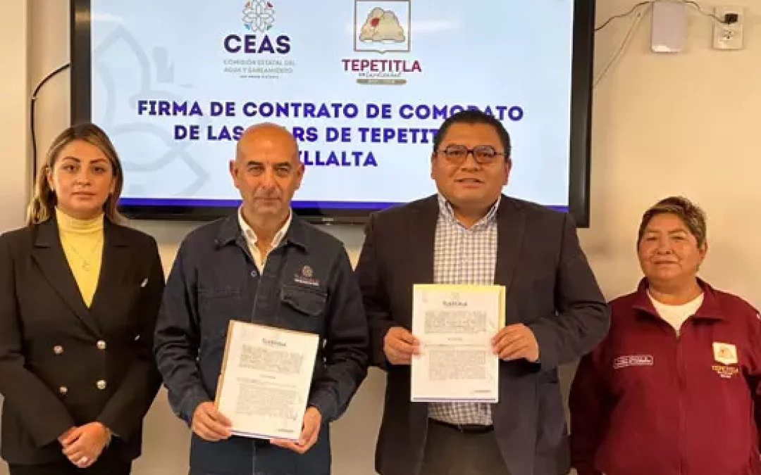 Gobierno estatal formaliza la operación de plantas de tratamiento de Tepetitla y Panotla