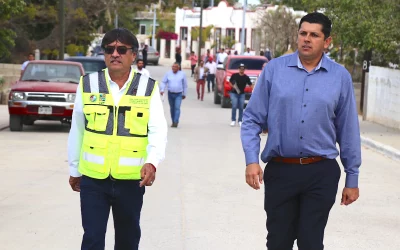 Alcalde de Los Cabos, Oscar Leggs Castro continúa llevando obras a las delegaciones municipales
