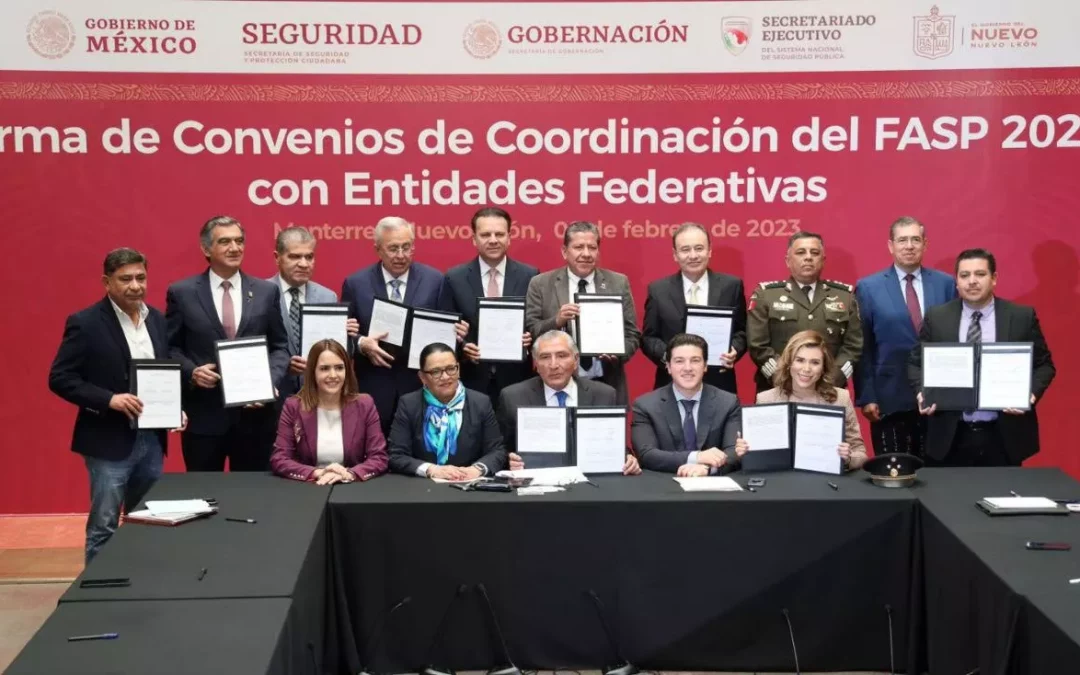 Federación y estados firman convenios de coordinación sobre fondo en seguridad pública