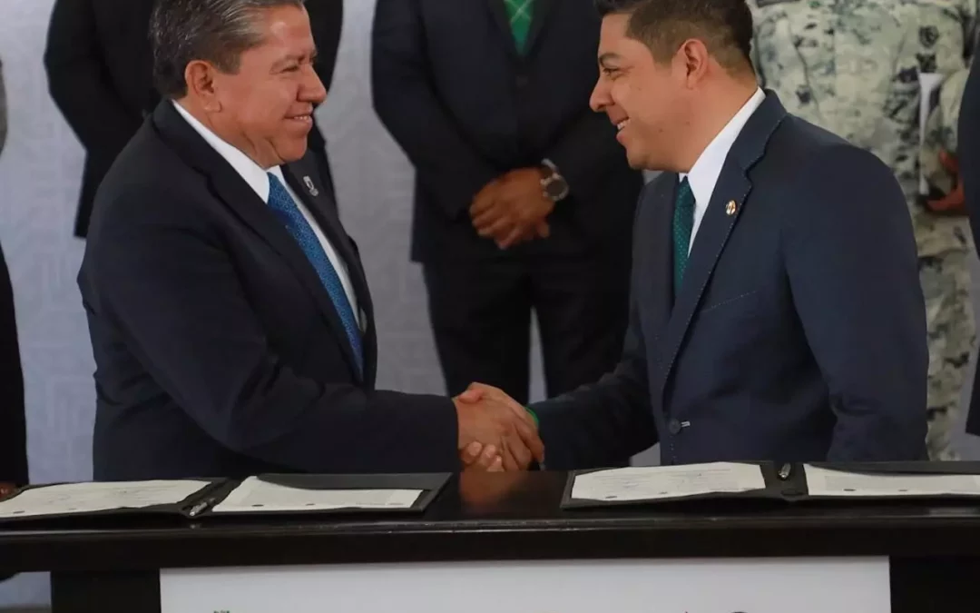 Gobernadores de Zacatecas y SLP firman convenio en seguridad