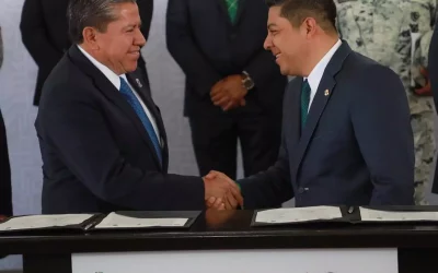 Gobernadores de Zacatecas y SLP firman convenio en seguridad