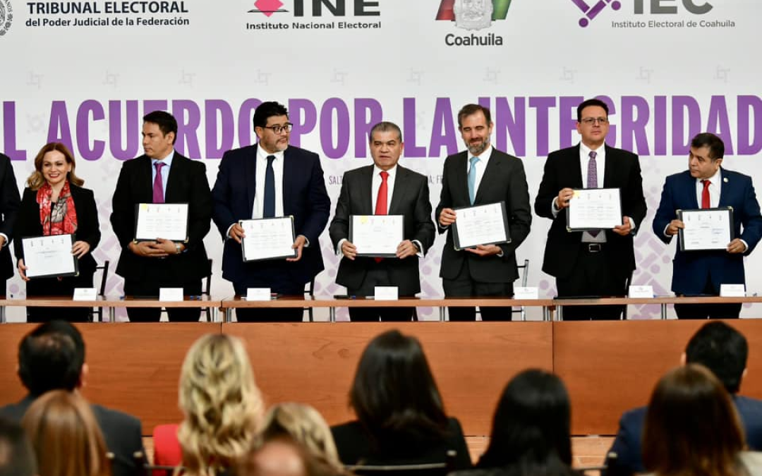 Firman acuerdo por la integridad electoral en Coahuila