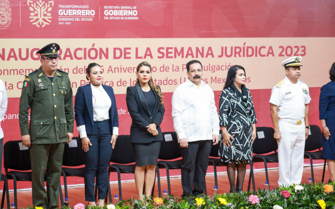 Gobernadora de Guerrero inaugura Semana Jurídica 2023