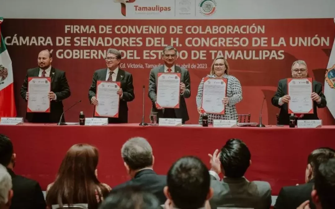 Tamaulipas y Senado firman convenio para capacitación de servidores públicos