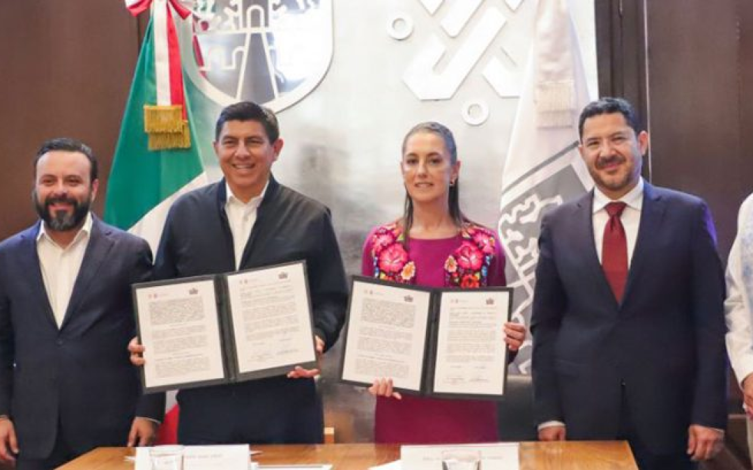Claudia Sheinbaum y Salomón Jara firman convenio para la cooperación entre gobiernos de Oaxaca y CDMX