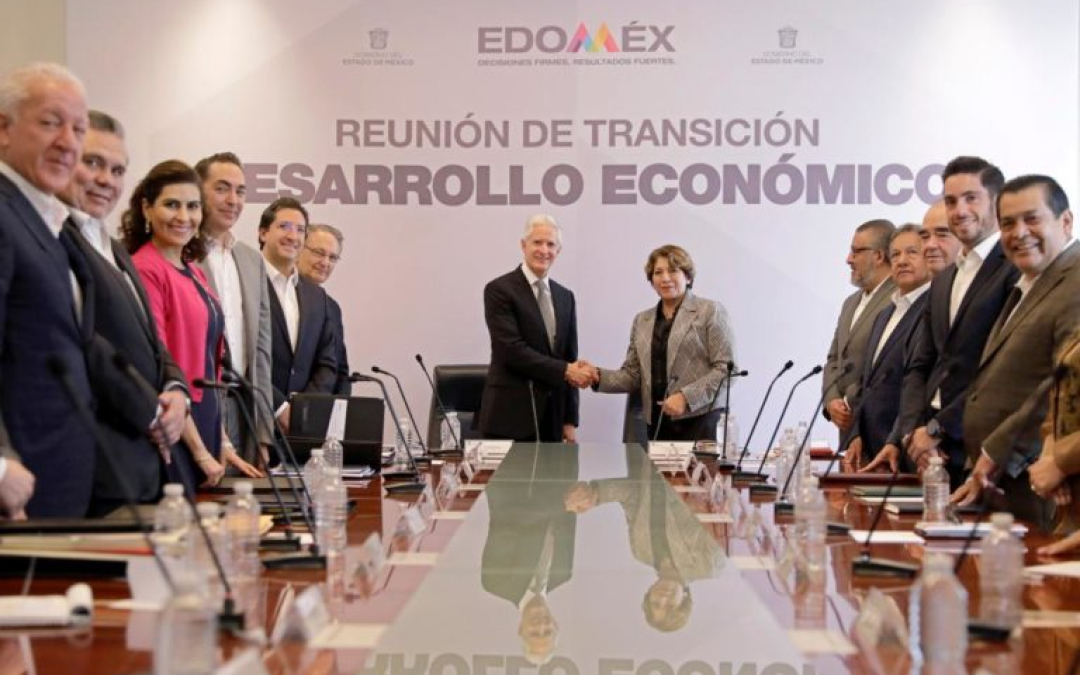 Alfredo Del Mazo Maza y Delfina Gómez encabezan última reunión de transición de gobierno