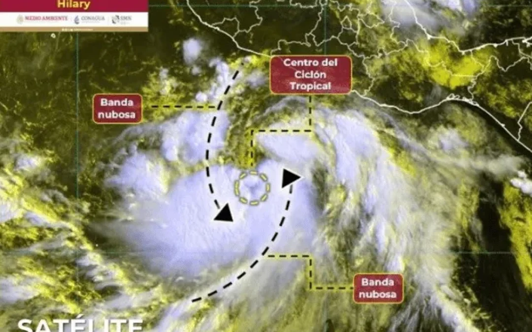 Huracán Hilary afecta en estas entidades del país: SMN
