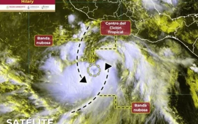 Huracán Hilary afecta en estas entidades del país: SMN