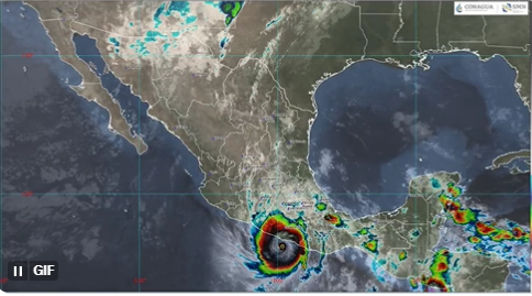 Huracán Otis de categoría 5, impacta en Guerrero