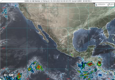 SMN informa de pronósticos ante tormenta tropical Pilar