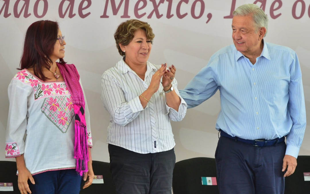 Delfina Gómez y AMLO anuncian aumento en becas para estudiantes en Valle de Chalco
