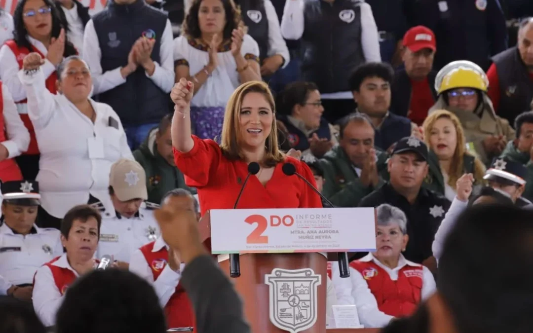 Rinde Ana Muñiz Neyra, alcaldesa de San Mateo Atenco, Segundo Informe de Gobierno