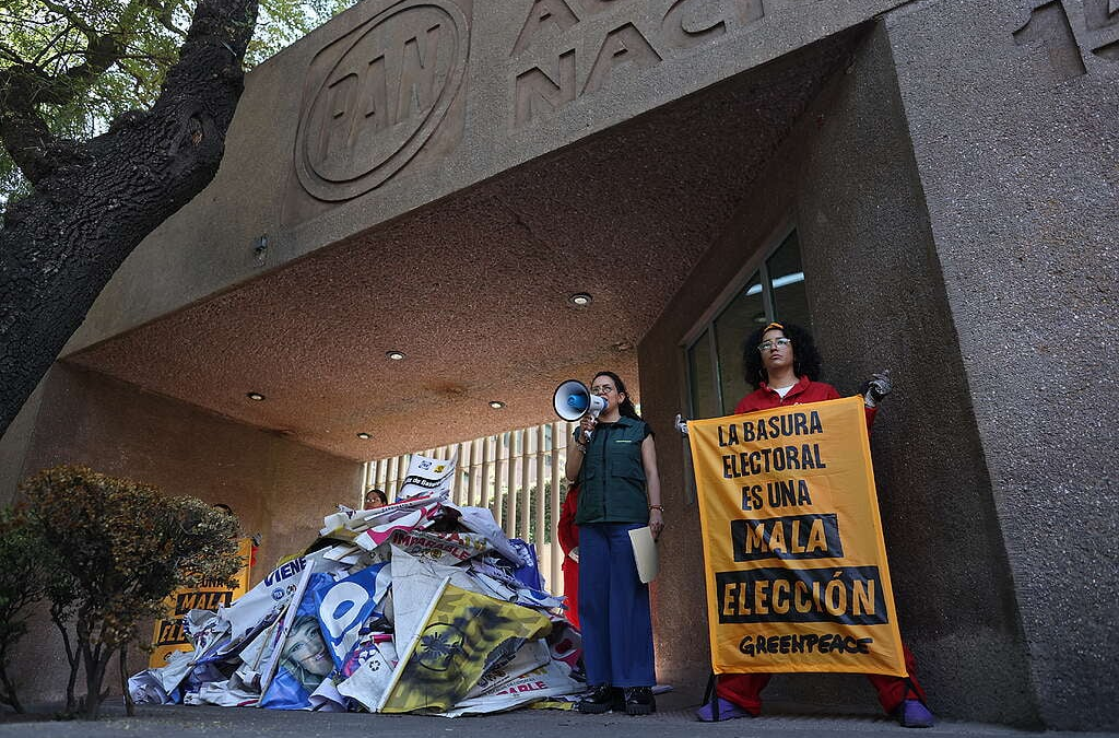 Advierte Greenpeace México impacto de la basura electoral