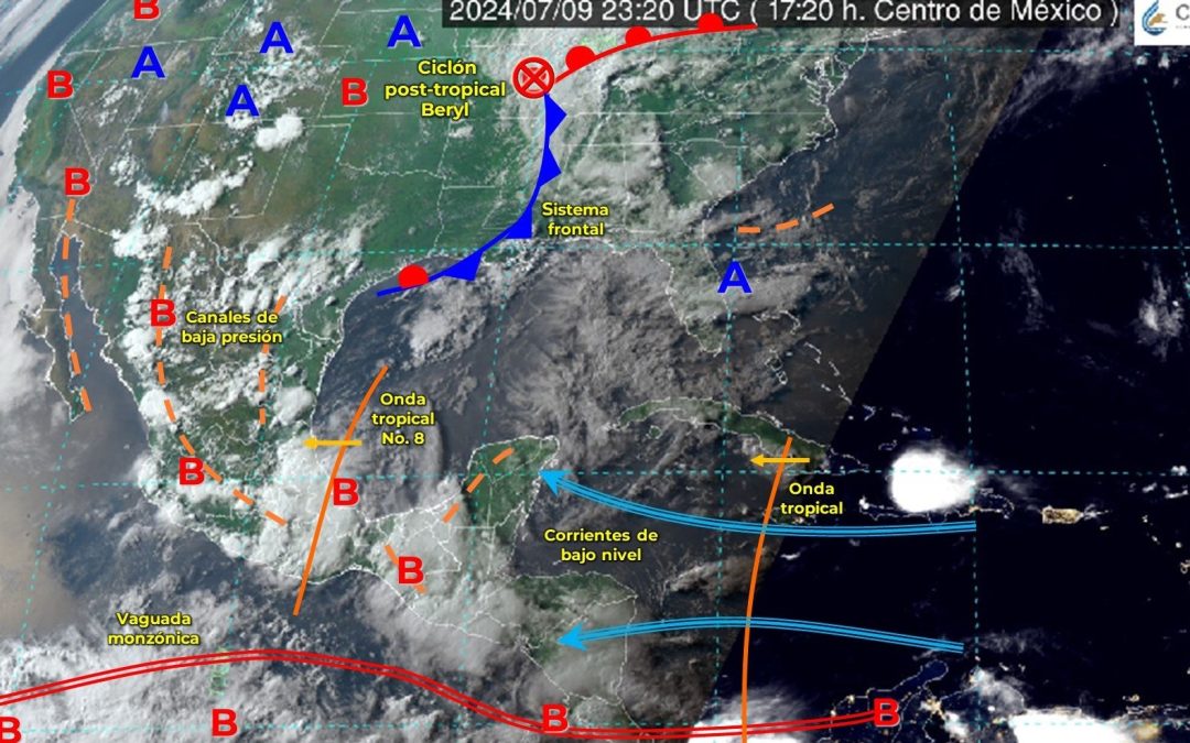 SMN pronostica lluvias intensas en estas zonas del país