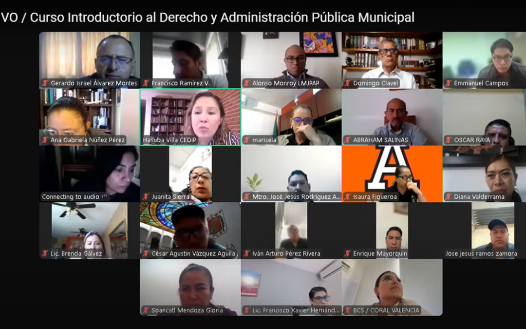 Imparten en San Lázaro el “Curso Introductorio al Derecho y Administración Pública Municipal”