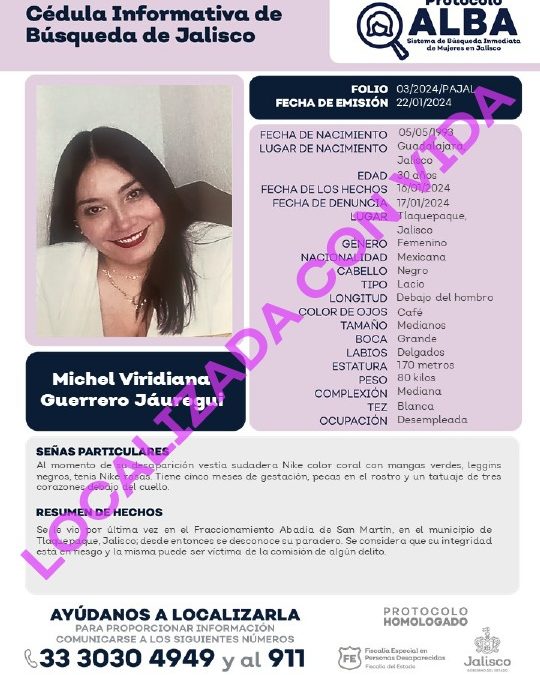 En Jalisco, localizan 17 mil personas con reporte o denuncia desaparición