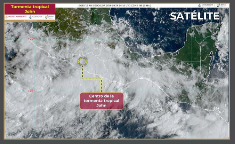 Ciclón John mantendrá lluvias extraordinarias en estas entidades del país