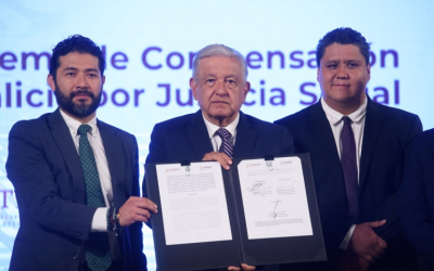 IMSS, INDEP y AMLO firman convenio para trabajadores del SME