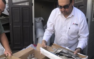 INE BC llevó a cabo la destrucción de 73,528 formatos de credenciales para votar