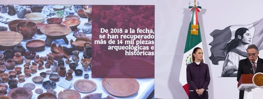 Gobierno federal ha logrado la repatriación de más 14 mil bienes culturales